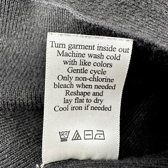 Coldwater Creek Knit Pullover Wool Cashmere Sweater 2X Black Whimsigoth Western - Picture 12 of 12